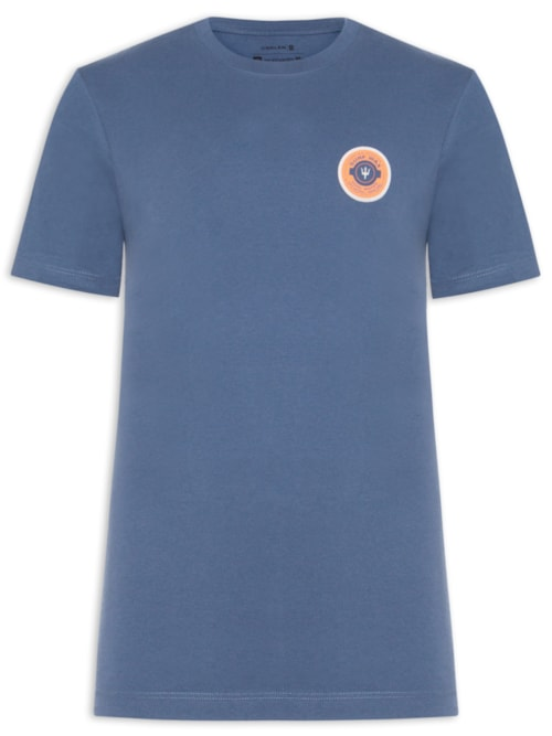 Camiseta Masculina Slim Vintage Surf Wax Mc - Azul Camiseta Masculina Slim Vintage Surf Wax Mc - Azul