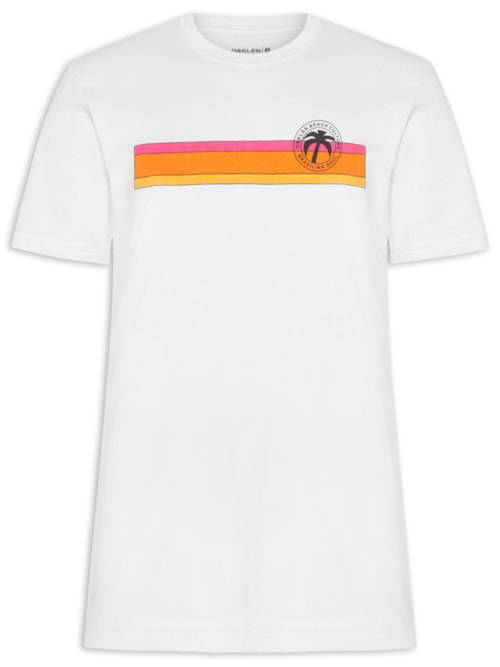 Camiseta Masculina Big Shirt Sunset Box - Branco Camiseta Masculina Big Shirt Sunset Box - Branco