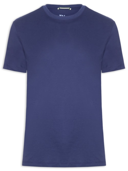 Camiseta Masculina Manga Curta Cores - Azul Camiseta Masculina Manga Curta Cores - Azul