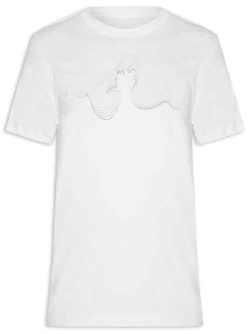 Camiseta Masculina Manga Curta Slim Waves - Branco Camiseta Masculina Manga Curta Slim Waves - Branco