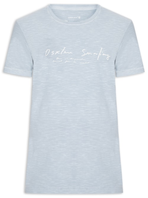 Camiseta Masculina Manga Curta Gola Careca Slim Rough Surfing Arpoador Slim -Azul