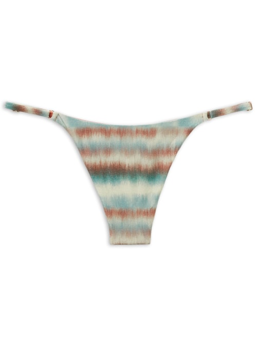 Calcinha De Biquíni Fio Dental Glittery Tie-Dye - Azul Calcinha De Biquíni Fio Dental Glittery Tie-Dye - Azul