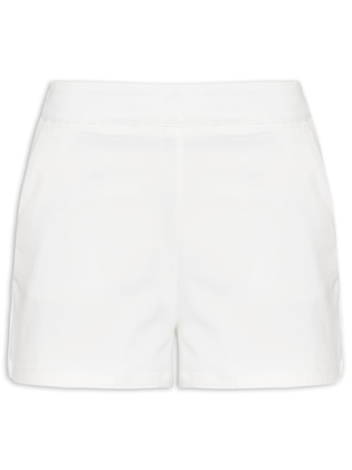 Short Feminino Liso - Off White