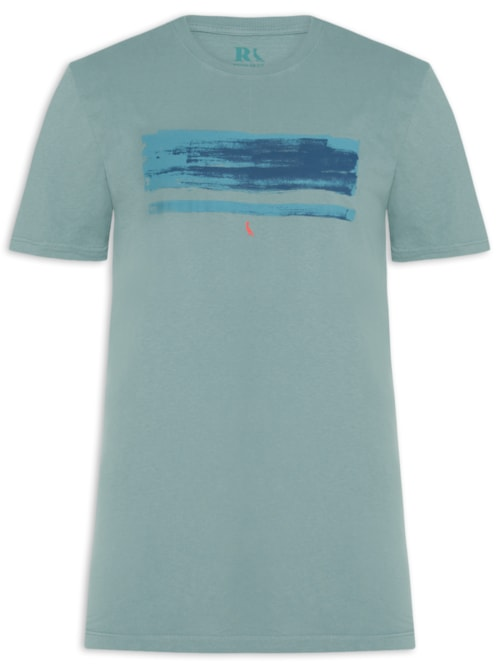 Camiseta Masculina Listra De Verão - Azul