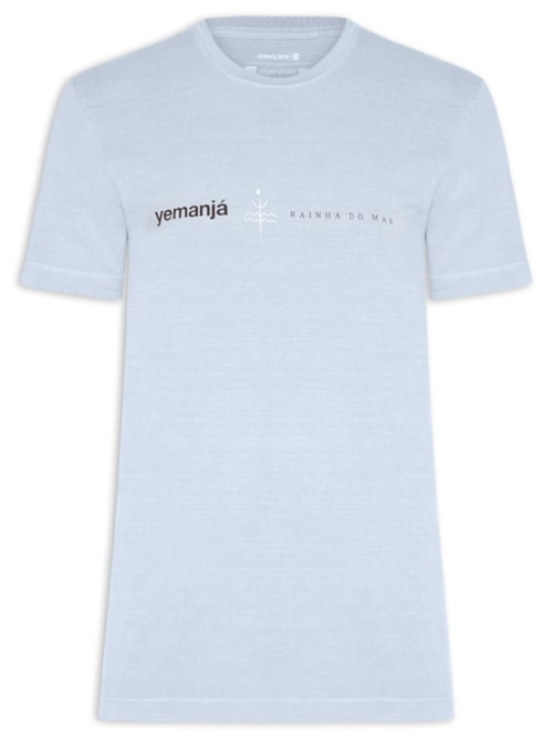 Camiseta Masculina Manga Curta Slim Rainha Do Mar - Azul Camiseta Masculina Manga Curta Slim Rainha Do Mar - Azul