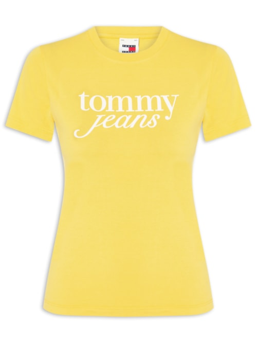 Camiseta Feminina Slim Essential Logo Tee Ext - Amarelo