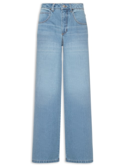 Calça Feminina Jeans Oversized - Azul