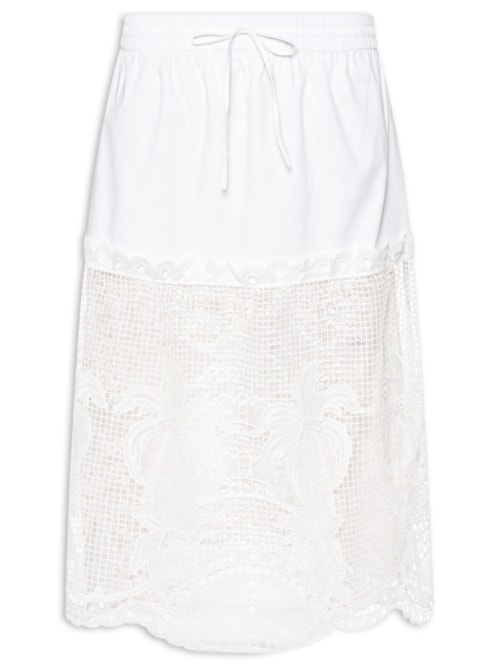 Saia Cotton Palm Pietra - Branco