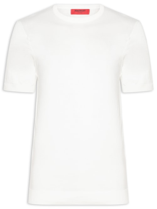 Camiseta Masculina Tricot Mc Careca - Branco Camiseta Masculina Tricot Mc Careca - Branco