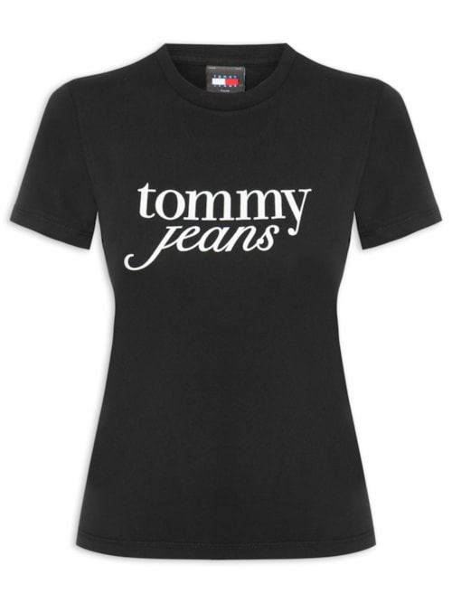 ?Camiseta Feminina Slim Essential Logo Tee Ext - Preto ?Camiseta Feminina Slim Essential Logo Tee Ext - Preto