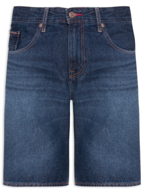?Bermuda Masculina Jeans Brooklyn Boston 5 Pocket - Azul