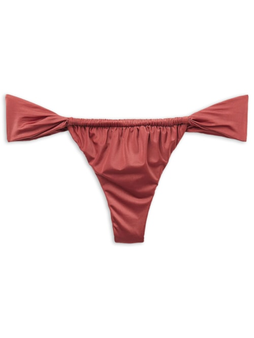 Calcinha De Biquíni Brasileira Shiny Satin - Laranja Calcinha De Biquíni Brasileira Shiny Satin - Laranja