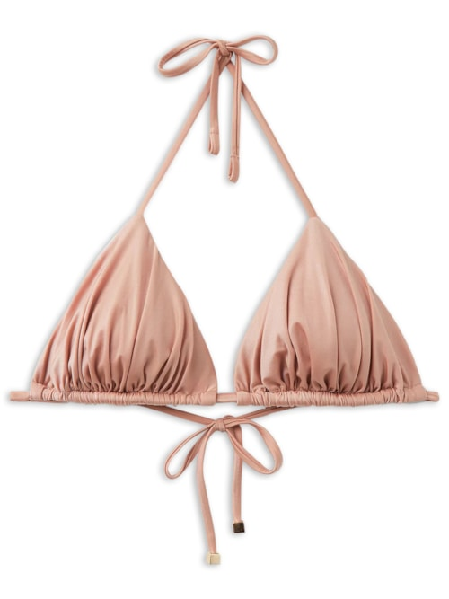 Parte De Cima De Biquíni Cortininha Shiny Satin - Rosa Parte De Cima De Biquíni Cortininha Shiny Satin - Rosa
