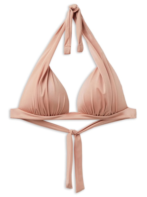 Parte De Cima De Biquíni Triângulo Shiny Satin - Rosa Parte De Cima De Biquíni Triângulo Shiny Satin - Rosa