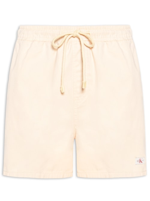 Short Masculino Color Com Elástico No Cós - Amarelo