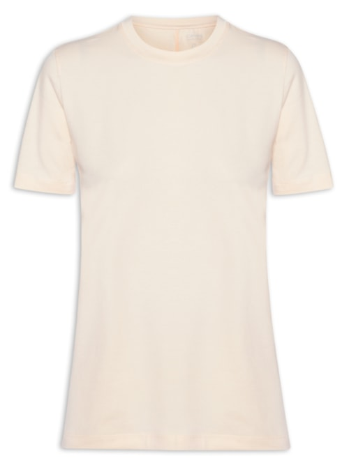 Camiseta Feminina Gola Redonda - Amarelo Camiseta Feminina Gola Redonda - Amarelo