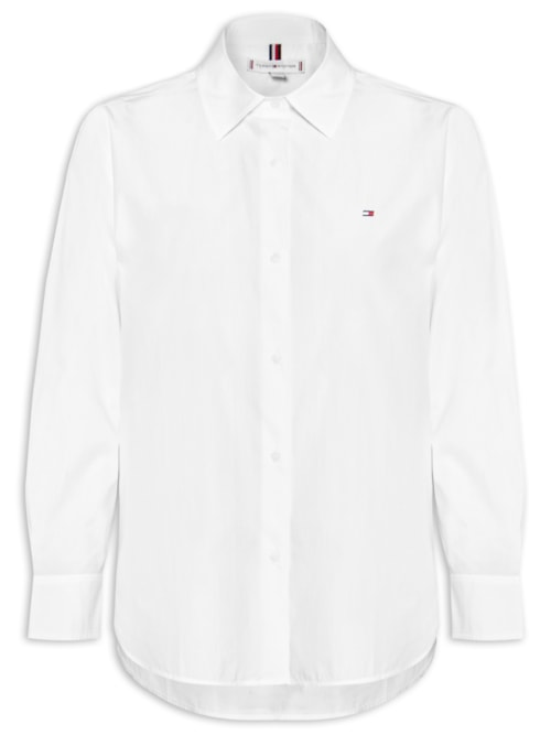 Camisa Feminina Poplin Easy Fit Shirt - Branco Camisa Feminina Poplin Easy Fit Shirt - Branco