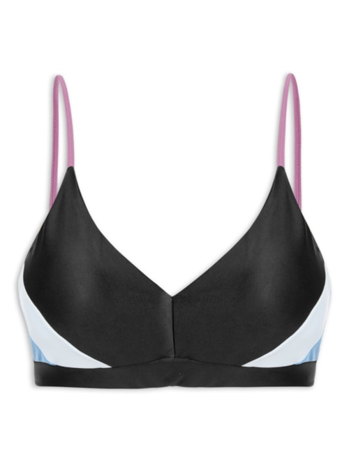 Top Alça Reta Liso Pop - Preto Top Alça Reta Liso Pop - Preto