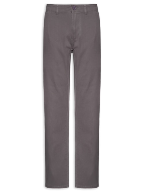 Calça Masculina Sarja Chino - Cinza