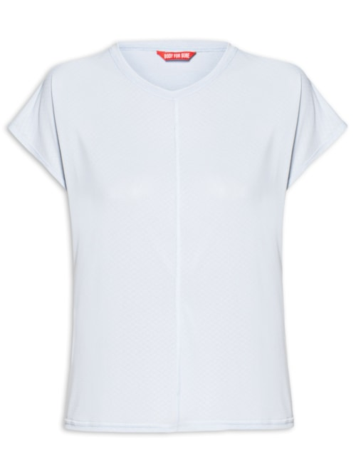 Camiseta Feminina Mc Lisa Pop - Azul Camiseta Feminina Mc Lisa Pop - Azul
