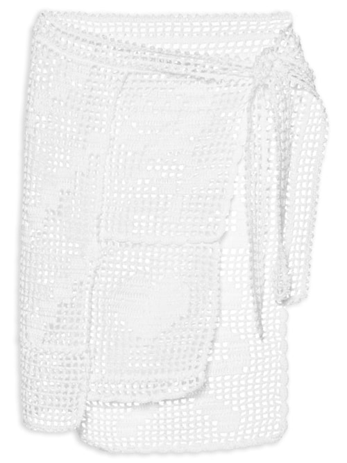 Saia Crochet Isabella - Branco Saia Crochet Isabella - Branco