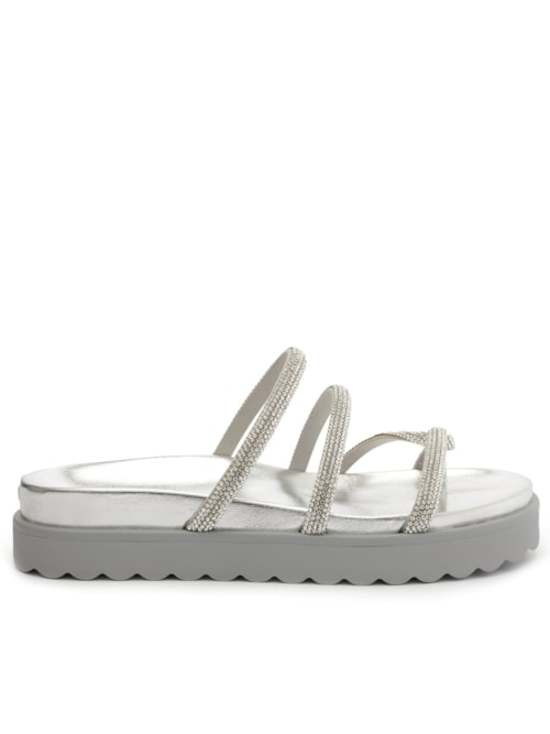 Papete Feminina Phoebe Sporty Tratorada Brilho - Prateado Papete Feminina Phoebe Sporty Tratorada Brilho - Prateado