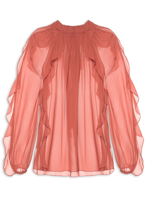 Blusa Feminina Verena Manga Longa - Laranja