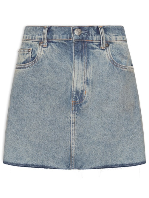 Saia Jeans Box Gray Silk - Azul Saia Jeans Box Gray Silk - Azul