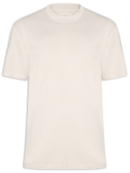 Camiseta Masculina Em Algodão Orgânico - Bege Camiseta Masculina Em Algodão Orgânico - Bege
