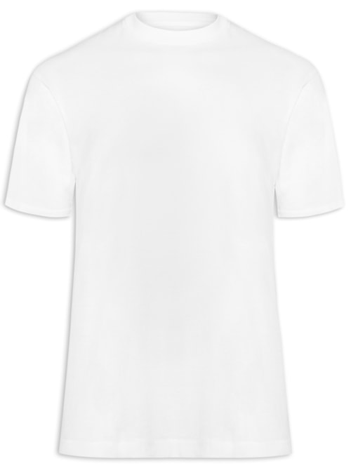 Camiseta Masculina Em Algodão Orgânico - Branco Camiseta Masculina Em Algodão Orgânico - Branco