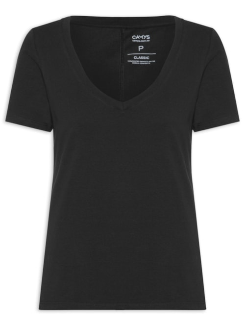 Camiseta Feminina Salva Looks - Preto Camiseta Feminina Salva Looks - Preto