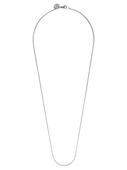 Colar Masculino Corrente Aço Box 2mm - Prateado