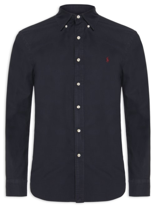 Camisa Social Masculina CU BD PPC SP-Long Sleeve-Sport Oxford YD - Azul