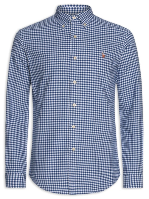Camisa Masculina Custom Fit Classic Oxford - Azul Camisa Masculina Custom Fit Classic Oxford - Azul