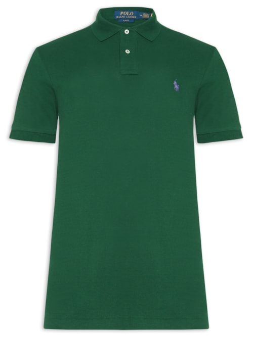 Polo Masculina Slim Fit Knit Mesh - Verde - Polo Ralph Lauren Polo Masculina Slim Fit Knit Mesh - Verde - Polo Ralph Lauren
