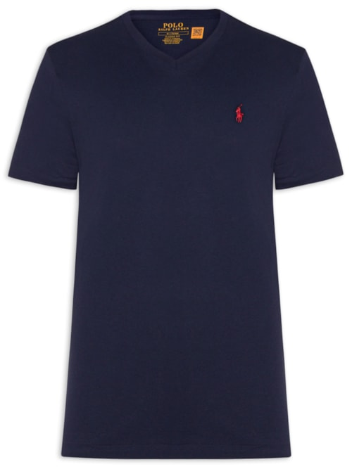 Camiseta Masculina Classic Fit Jersey V-Neck - Azul