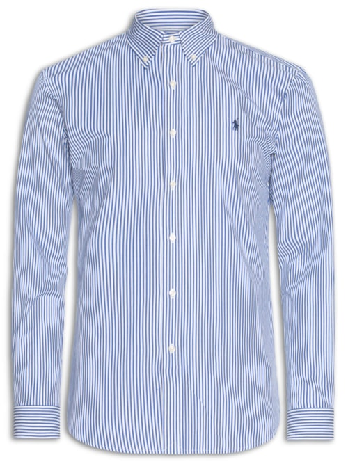 Camisa Masculina Custom Fit Bi-stretch Poplin Sport - Azul Camisa Masculina Custom Fit Bi-stretch Poplin Sport - Azul