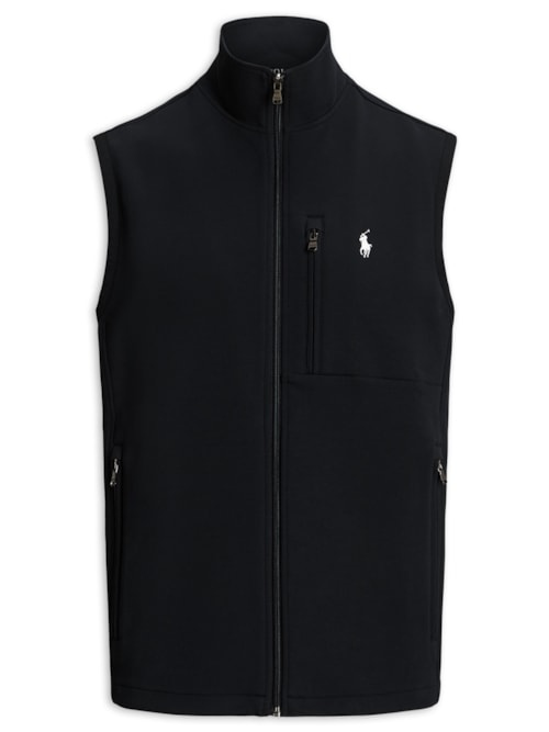 Colete Masculino Double Knit Full-Zip Vest - Preto