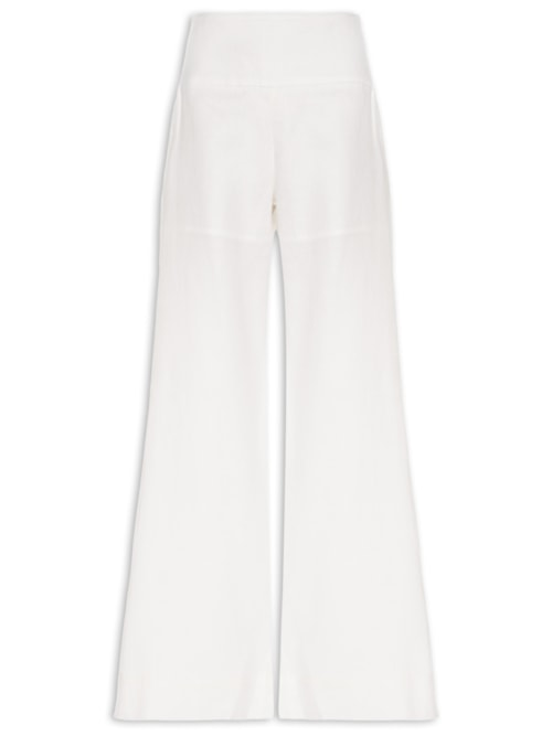 Calça Feminina Pantalona Pala Linho - Branco