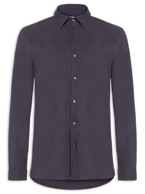 Camisa Masculina Manga Longa Linho Alvorada - Azul Camisa Masculina Manga Longa Linho Alvorada - Azul