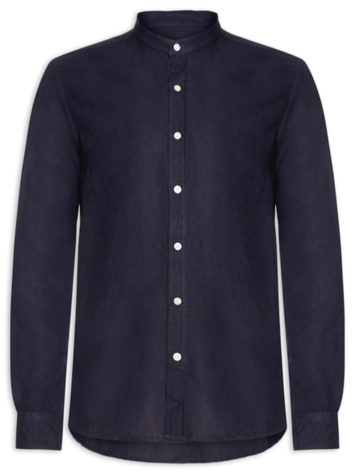 Camisa Masculina Manga Longa Linho Priest New II - Azul Camisa Masculina Manga Longa Linho Priest New II - Azul