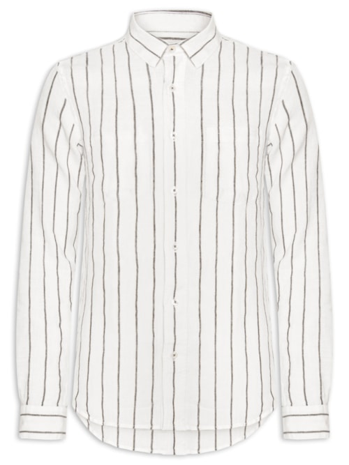 Camisa Masculina Manga Longa Puro Linho - Branca Camisa Masculina Manga Longa Puro Linho - Branca