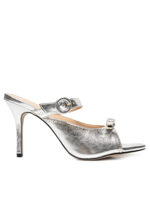 Sandália Feminina Metalcolor - Prateado Sandália Feminina Metalcolor - Prateado