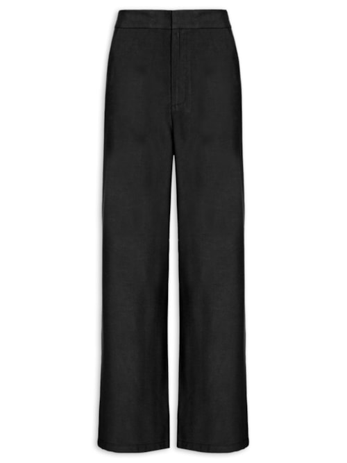 Calça Feminina Reta Básica - Preto