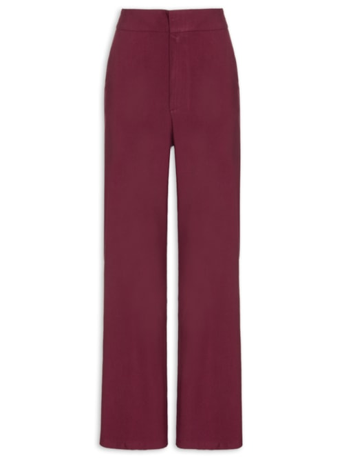 Calça Feminina Reta Básica - Vermelho