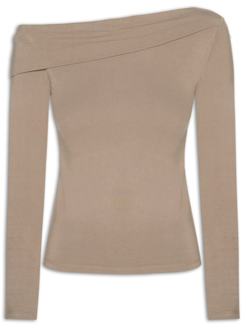 Blusa Feminina Clara Off Shoulder - Marrom Blusa Feminina Clara Off Shoulder - Marrom