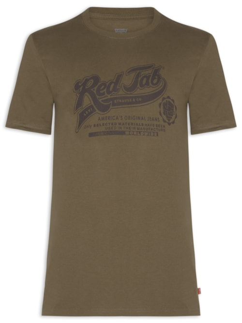 Camiseta Masculina Com Estampa E Gola Tradicional - Marrom