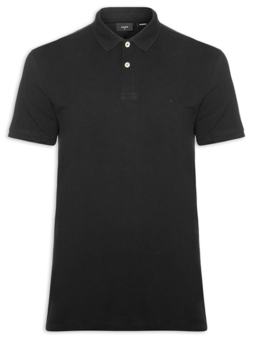 Polo Masculina Básica Piquet - Preto Polo Masculina Básica Piquet - Preto