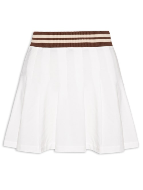 Mini Saia Com Pregas - Off White Mini Saia Com Pregas - Off White