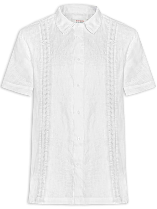 Camisa Masculina Manga Curta Over Itacaré - Branco Camisa Masculina Manga Curta Over Itacaré - Branco